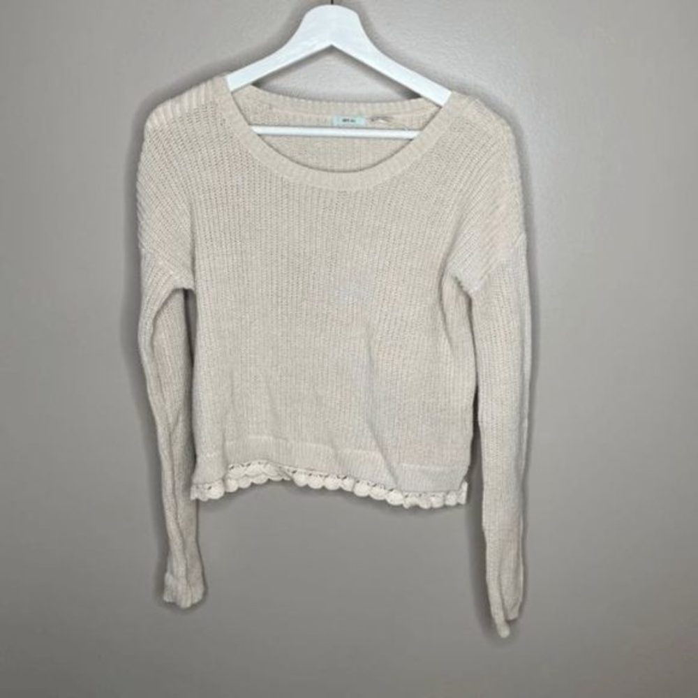 Kimchi Blue Beige Pullover Sweater
